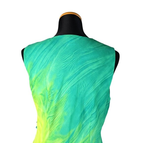 La Rue 39 Vintage 90's Floral Slip Dress Size 12 Floral Midi Length Ruffle Tie D - Picture 5 of 10